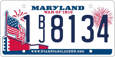 MD license plate 1BJ8134
