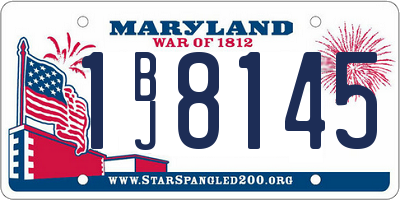 MD license plate 1BJ8145