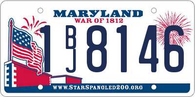 MD license plate 1BJ8146