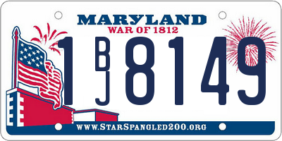 MD license plate 1BJ8149