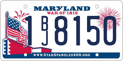 MD license plate 1BJ8150