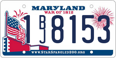 MD license plate 1BJ8153
