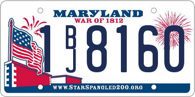MD license plate 1BJ8160