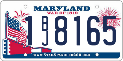MD license plate 1BJ8165