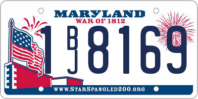 MD license plate 1BJ8169