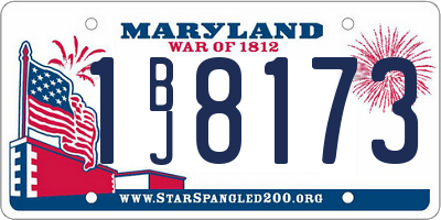 MD license plate 1BJ8173