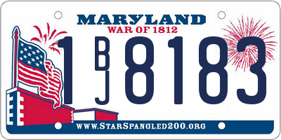 MD license plate 1BJ8183