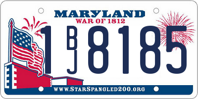 MD license plate 1BJ8185