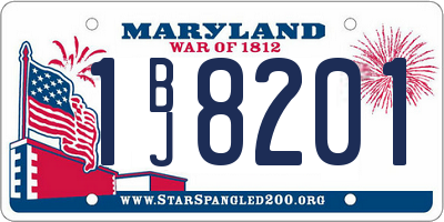MD license plate 1BJ8201
