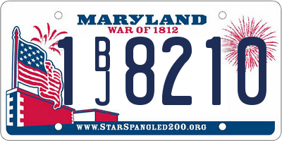 MD license plate 1BJ8210