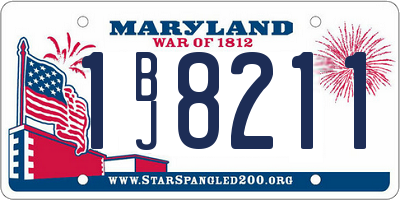 MD license plate 1BJ8211