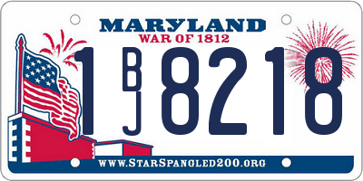 MD license plate 1BJ8218