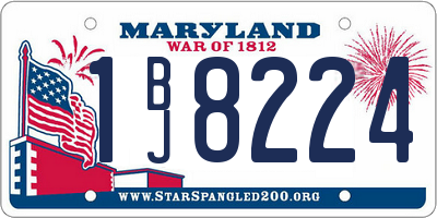 MD license plate 1BJ8224