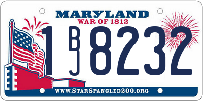 MD license plate 1BJ8232