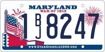 MD license plate 1BJ8247