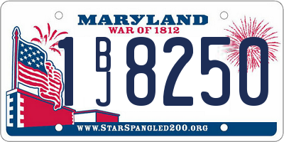 MD license plate 1BJ8250