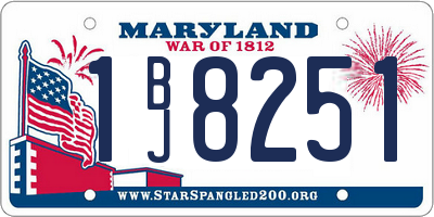 MD license plate 1BJ8251