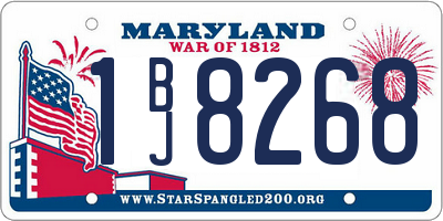 MD license plate 1BJ8268