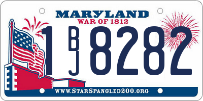 MD license plate 1BJ8282