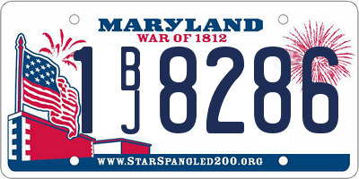MD license plate 1BJ8286