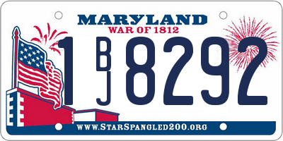 MD license plate 1BJ8292
