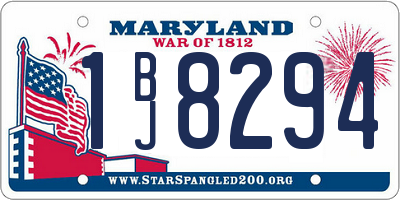 MD license plate 1BJ8294