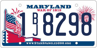 MD license plate 1BJ8298