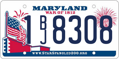 MD license plate 1BJ8308
