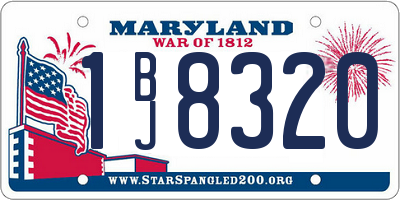 MD license plate 1BJ8320