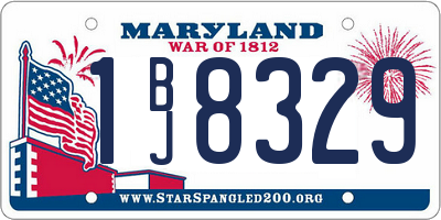 MD license plate 1BJ8329