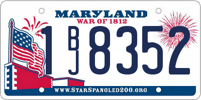 MD license plate 1BJ8352