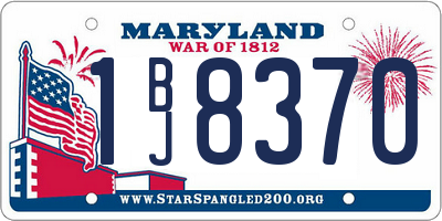 MD license plate 1BJ8370