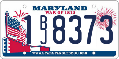 MD license plate 1BJ8373