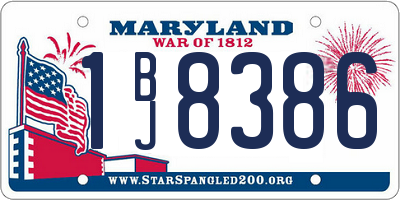 MD license plate 1BJ8386