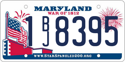 MD license plate 1BJ8395