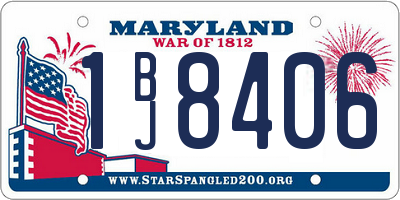 MD license plate 1BJ8406