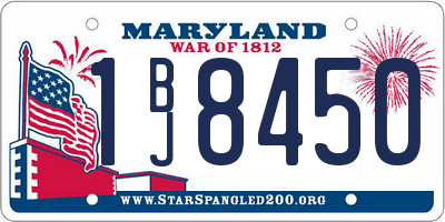 MD license plate 1BJ8450
