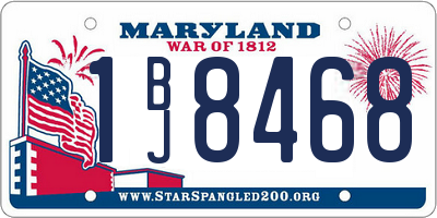 MD license plate 1BJ8468