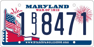 MD license plate 1BJ8471