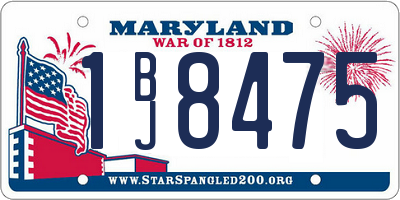 MD license plate 1BJ8475