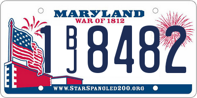 MD license plate 1BJ8482