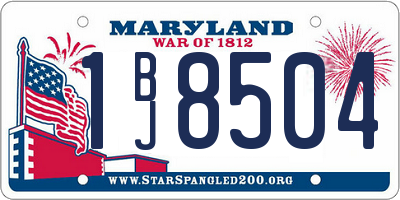 MD license plate 1BJ8504