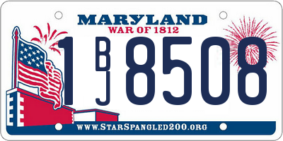 MD license plate 1BJ8508