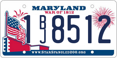 MD license plate 1BJ8512