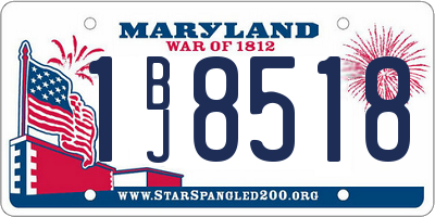 MD license plate 1BJ8518