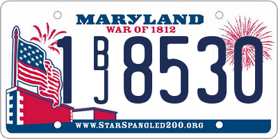 MD license plate 1BJ8530