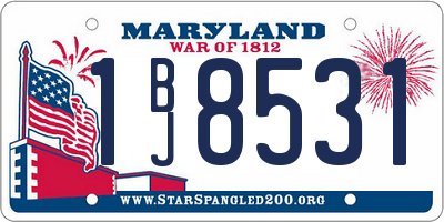 MD license plate 1BJ8531