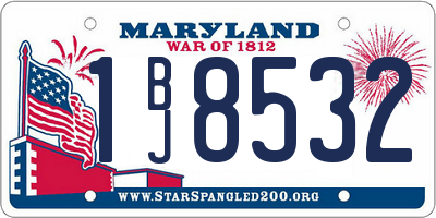 MD license plate 1BJ8532