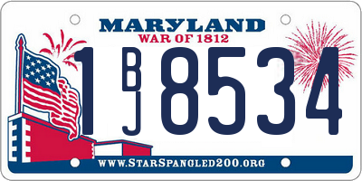 MD license plate 1BJ8534