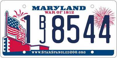 MD license plate 1BJ8544
